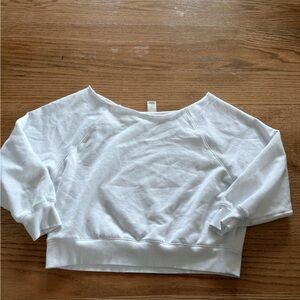 White off shoulder sweatshirt